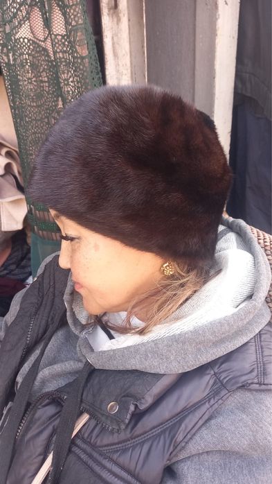Шапка норка  женская