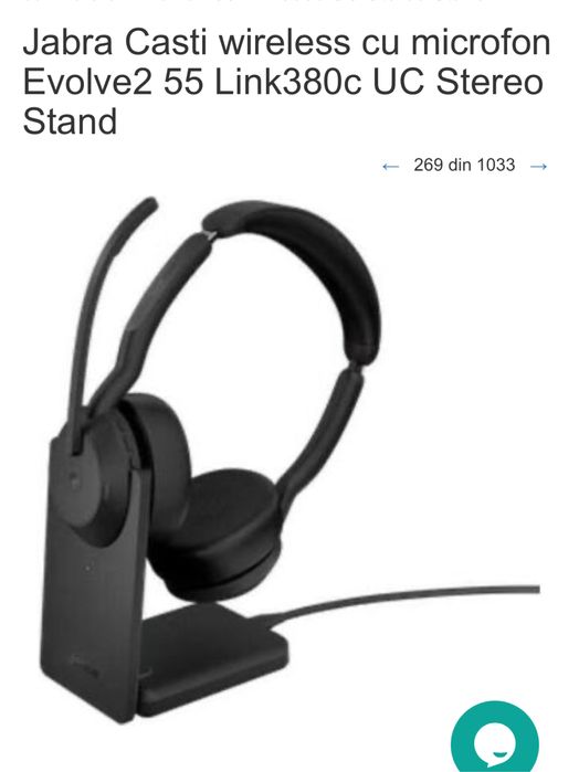 Jabra Headphones Evolve2 55 Link380a MS Stereo Stand, SIGILATE