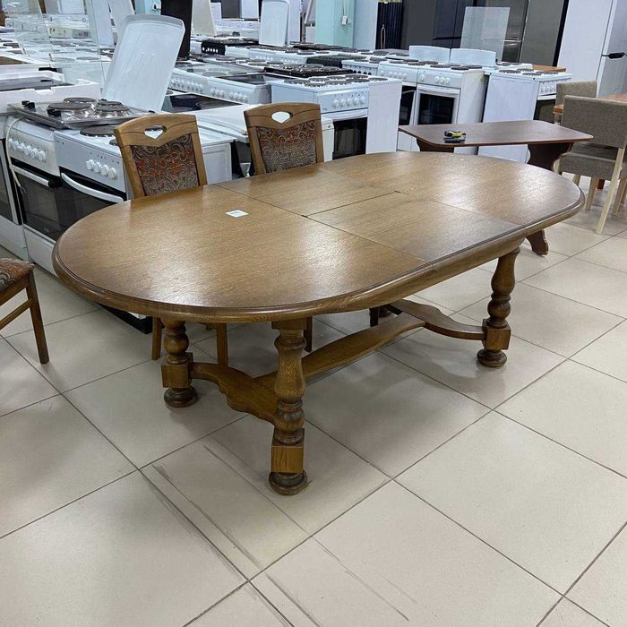 БУ Стол обеденный раскладной со стульями. Рассрочка Доставка!