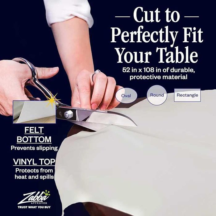 Protector de masă premium din vinil Deluxe, 273 cm L x 132 cm latime