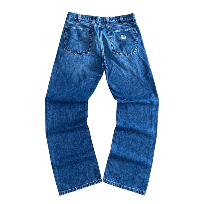 Blugi Carhartt albastri denim regular fit W34 L34 vintage