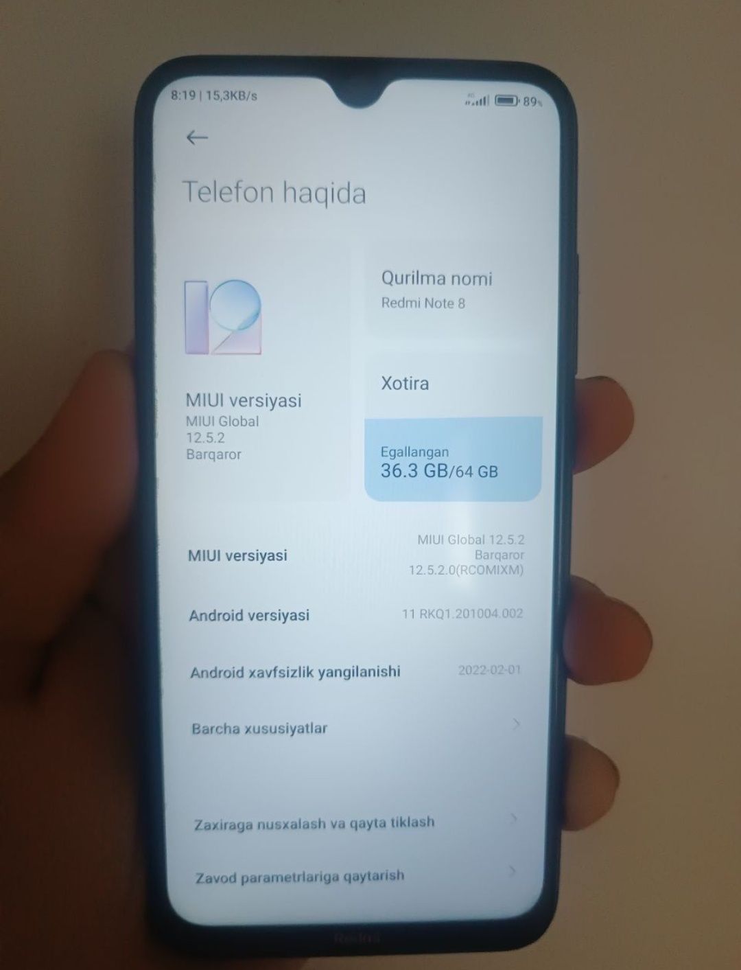 Redmi note 8  iphonega 8 yoki se ga  abmen bor