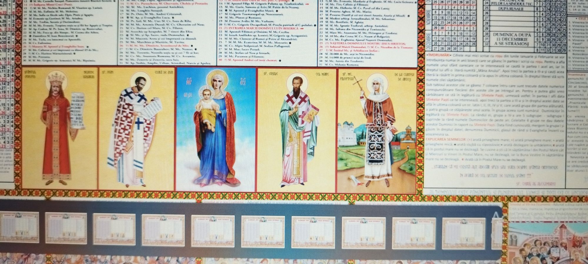 Calendare creștin ortodoxe,unice in lume pentru totdeauna