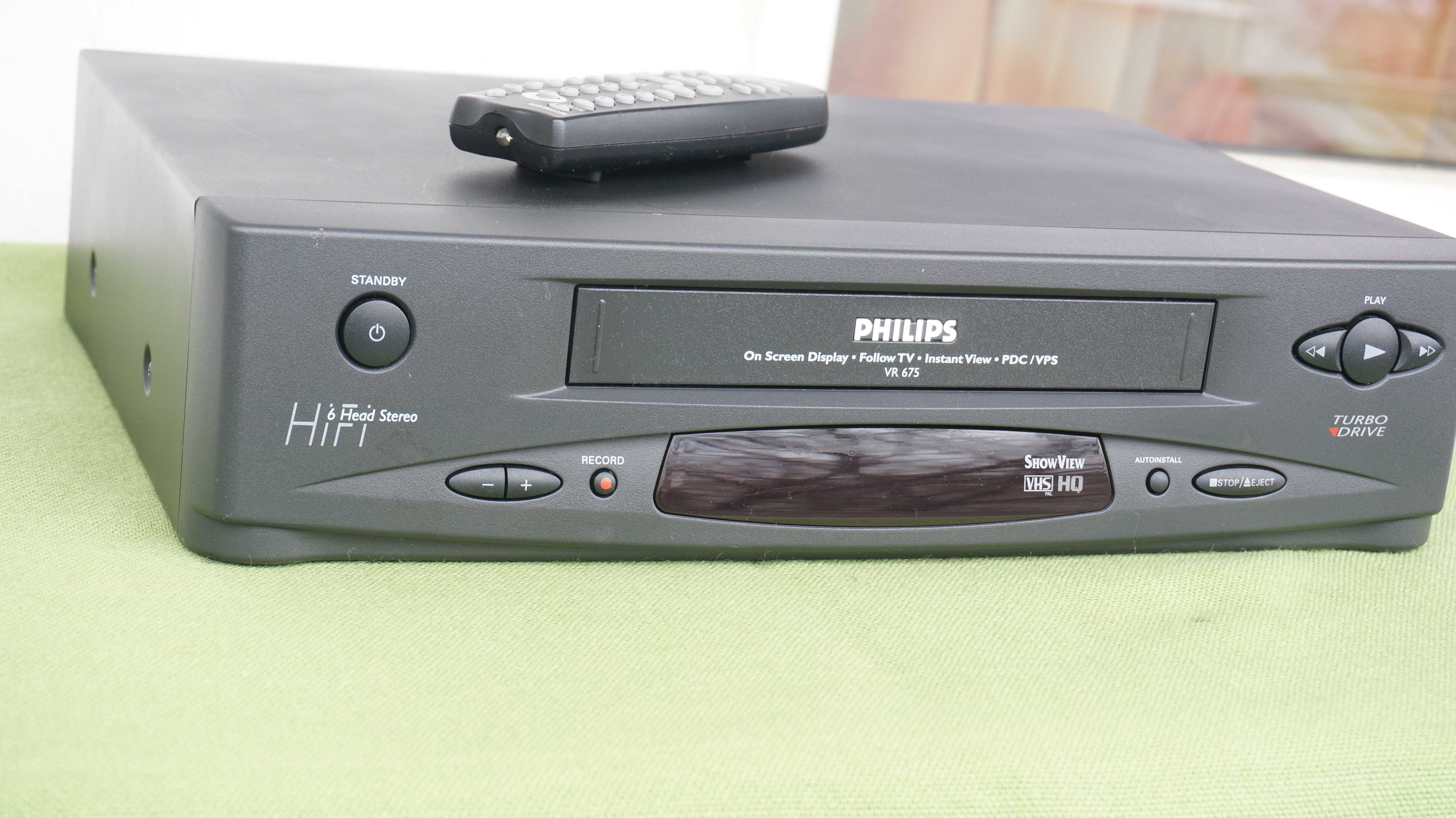 Video recorder VHS Philips model VR675 Stereo Hi-Fi