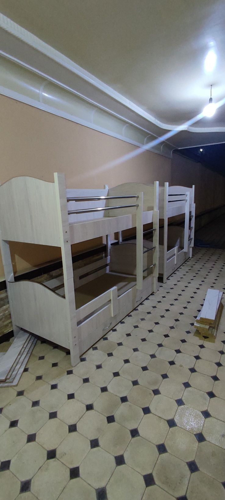 Двухъярусная кровать двух етаж кровать  100%  ПВХ КРОМКА
