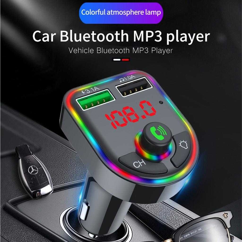 Modulator FM CarF6 12-24V player Wireless Bluetooth Incarcare Rap 3.1A