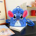 3D Плюшена Раница Стич, Stitch Плюшена играчка Раница синя/розова
