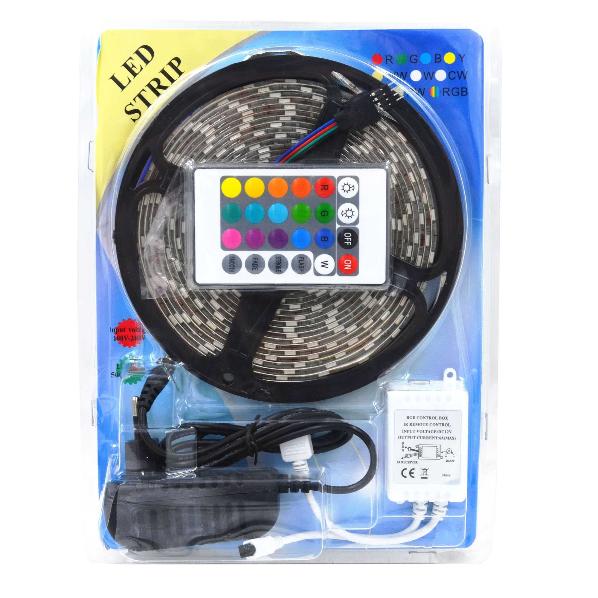 Светодиодная лента LED Strip 2835 RGB 60LED IP65 5м, ИК пульт