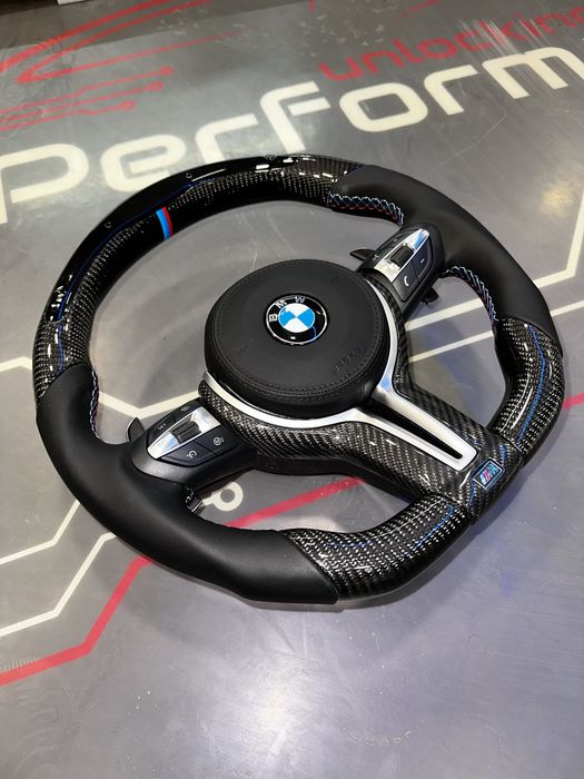 Volan BMW M CARBON / LED / Vibratii / Incalzire / DISTRONIC! SERIA F/E