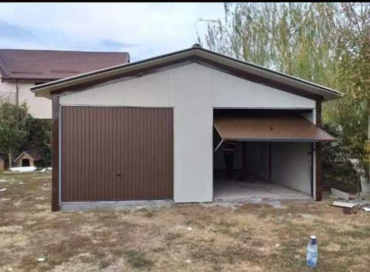 Construim Garaje Auto din structura metalica si panou sandwich izolat