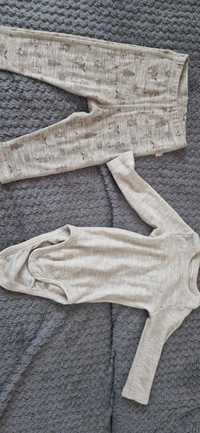 Set pantaloni și body lana 68-74