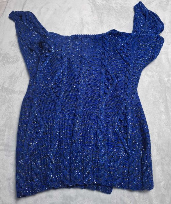 Jacheta albastra groasa, cu nasturi, 3XL-46