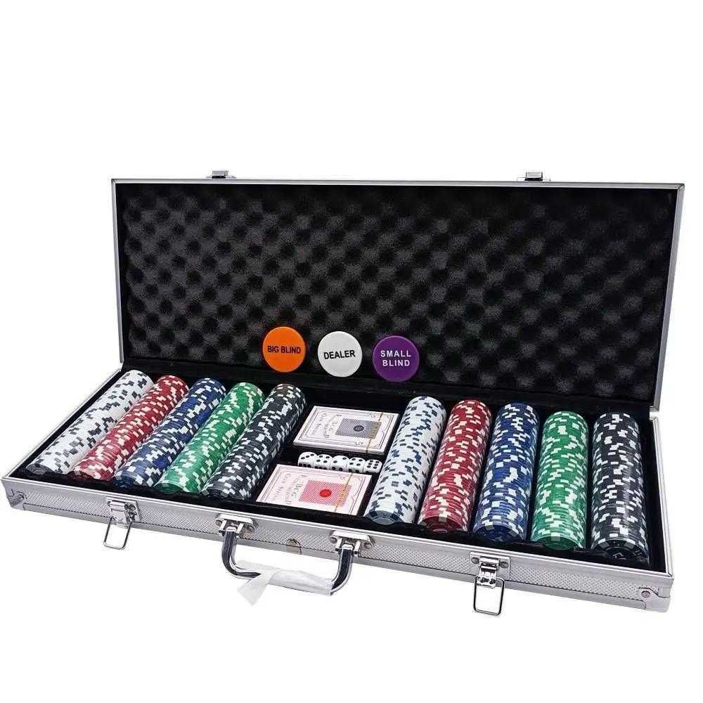 Set Poker 500 piese Servieta Poker 500 Jetoane