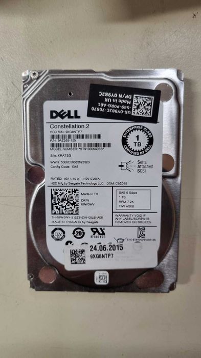 Хард диск за сървър 1TB SAS 6G 2.5 DELL