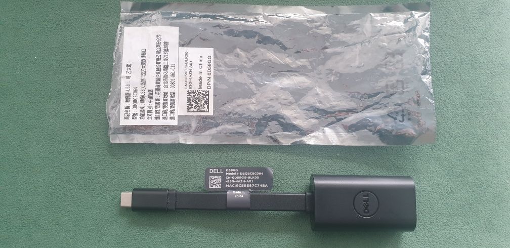Adaptor USB-C la Ethernet Gigabit, Dell
