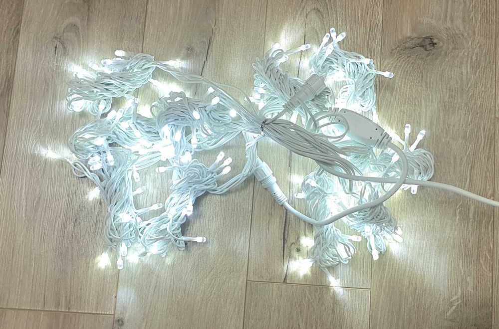 Instalatie Craciun tip perdea ploaie exterior 3x3m fir gros LED mare