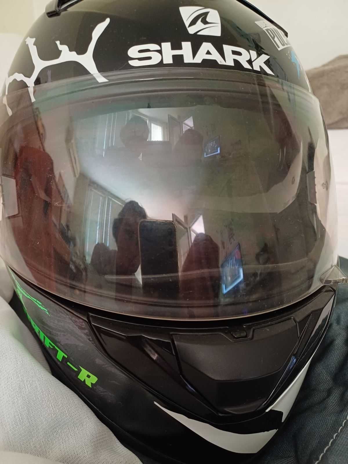 Каска за мотор: SHARK RIDILL DRIFT-R BLACK/GREEN размер: S