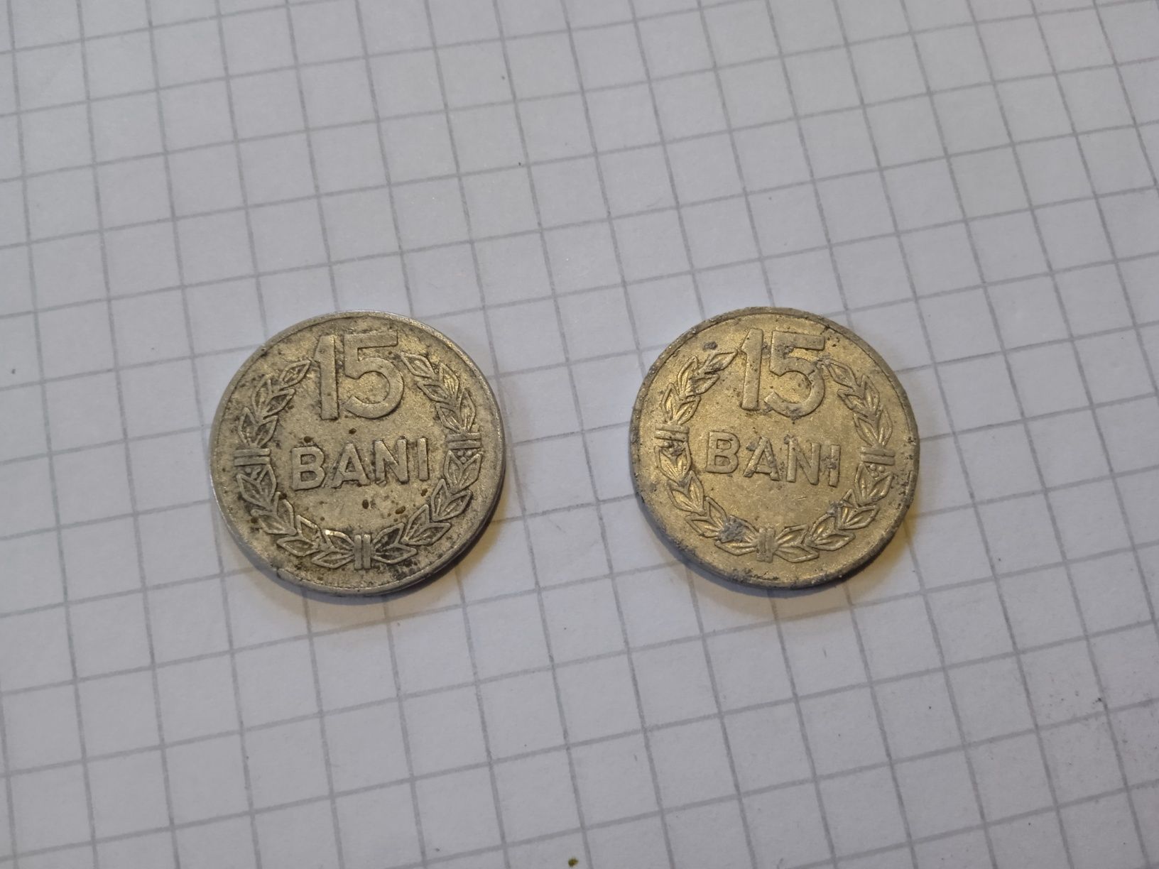 moneda veche 15 bani anul 1975