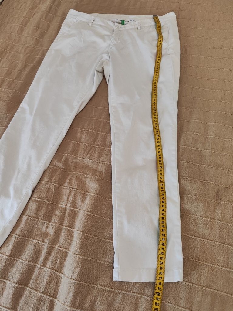 Летние женские фирменные белые брюки