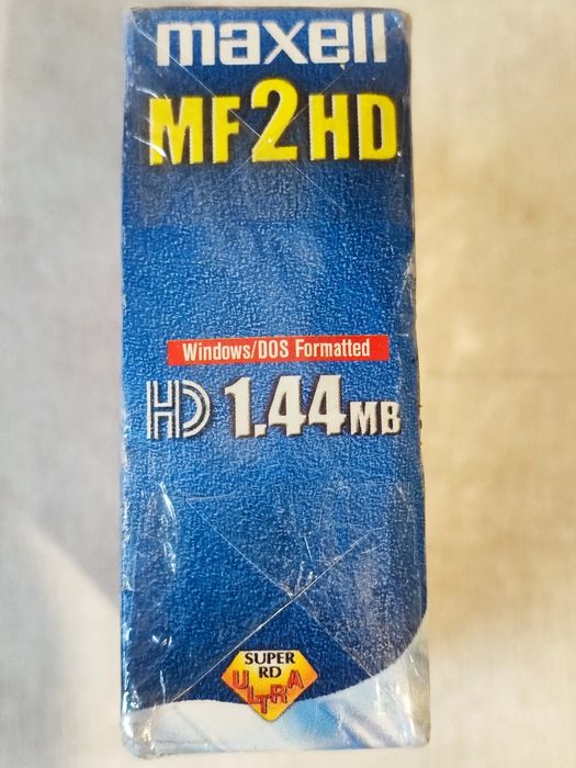 Dischete Maxell MF2HD 1.44MB sigilate, set 10 buc, retro PC