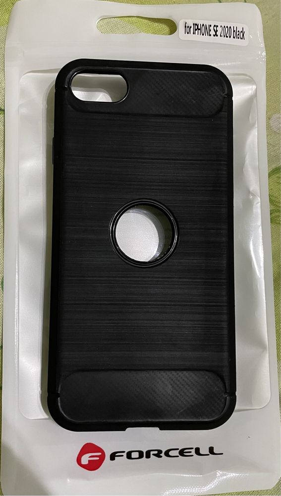 Husa noua Carbon pentru iPhone SE 2 / iPhone SE 3, Negru