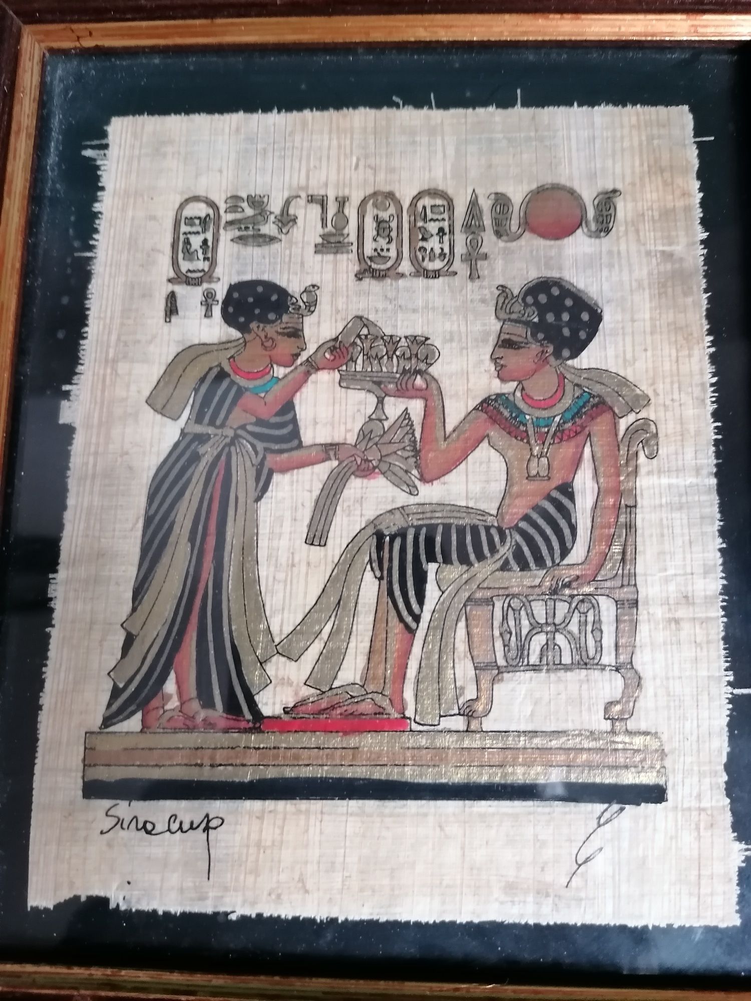 Tablou papirus egiptean de colecție