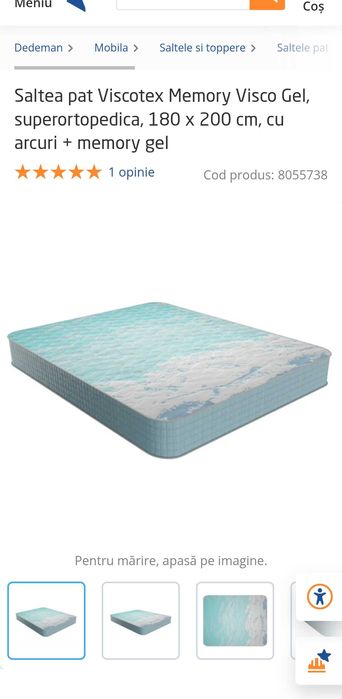 Saltea memory visco gel
