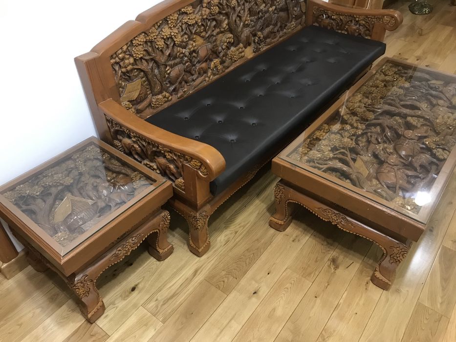 Set living lemn masiv