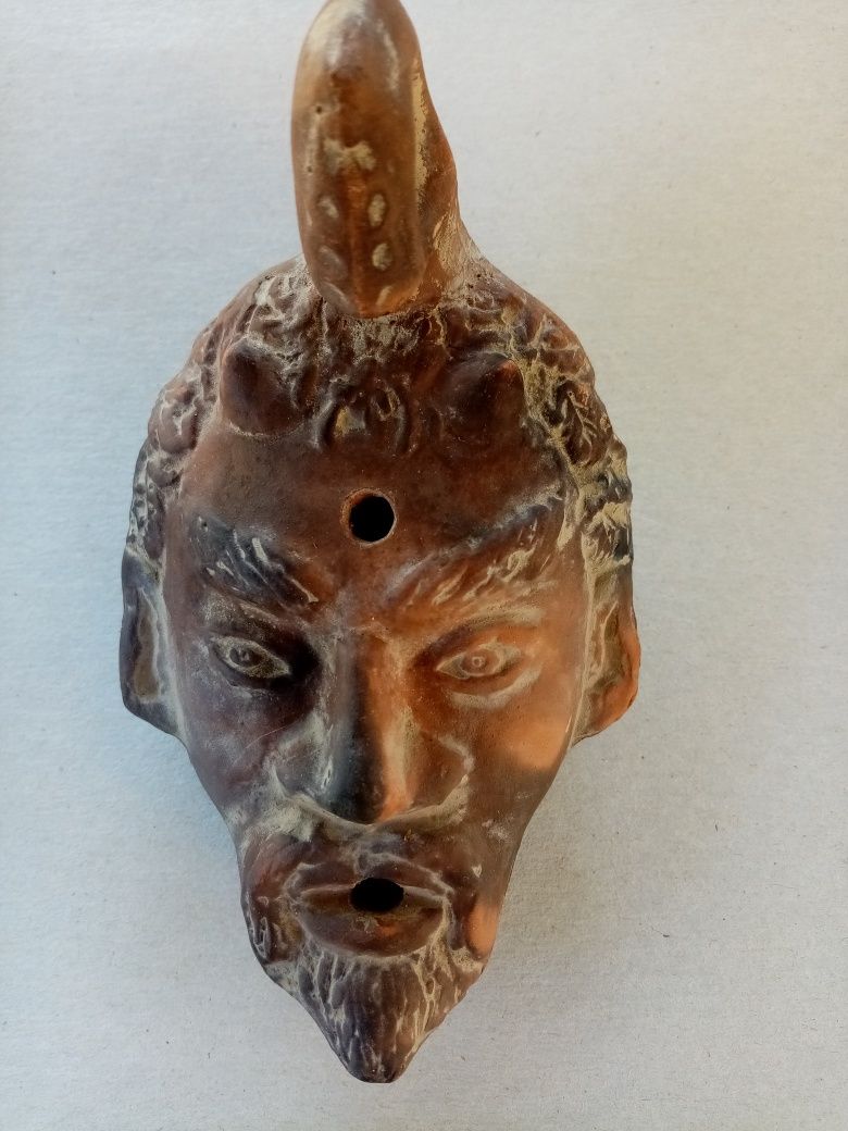 Глава на сатир керамична маслена лампа