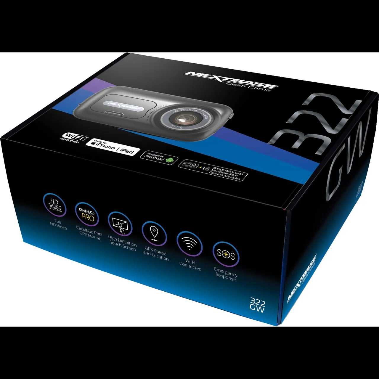 Camera Auto DVR NEXTBASE NBDVR322GW FHD 2.5" Wi-Fi G-Senzor Sigilata