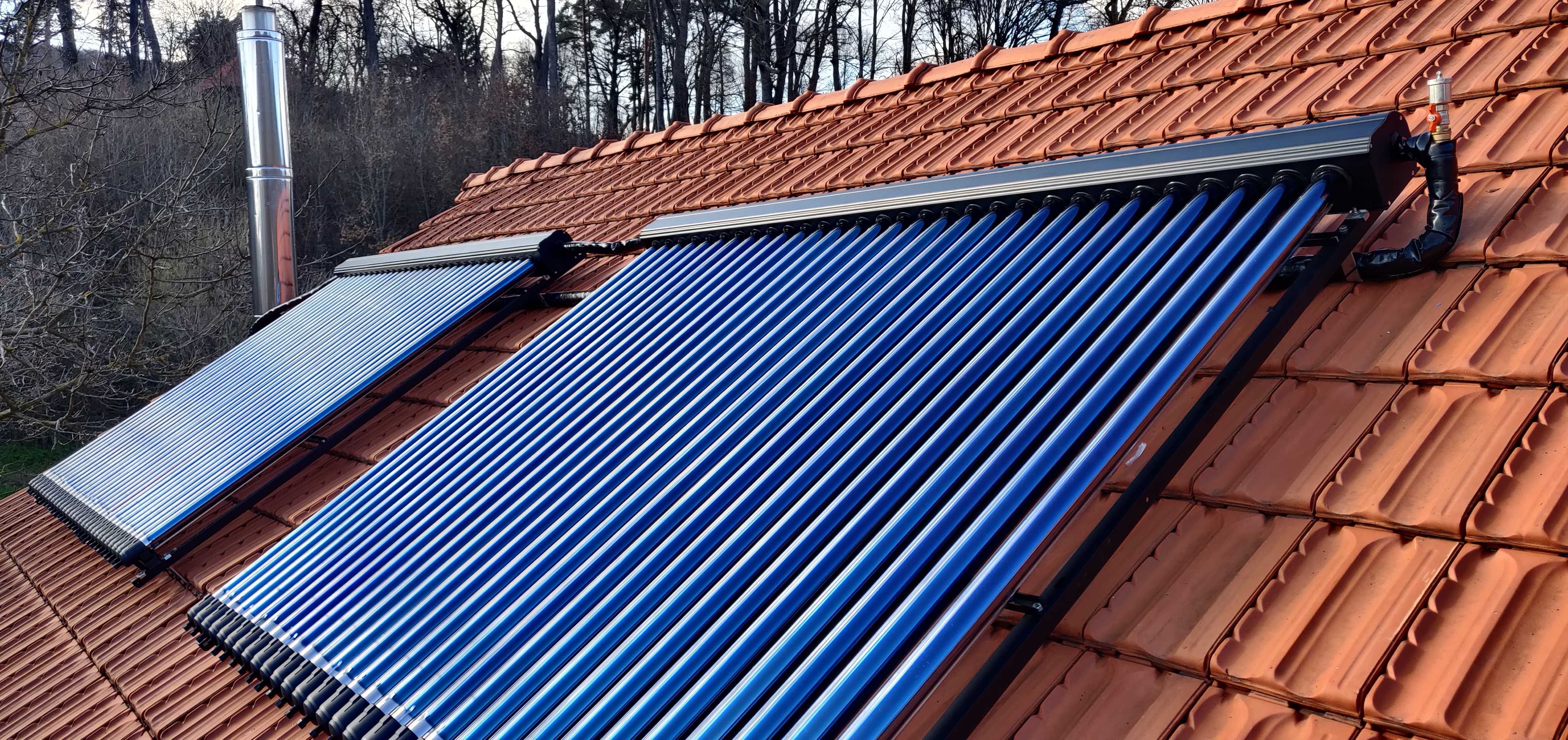 Montaj panouri solare apa calda si aport la incalzire, reparatii.