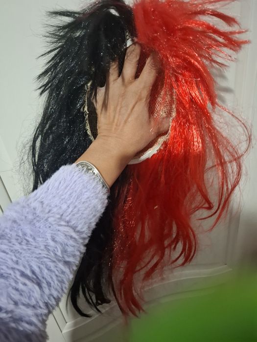 Peruca pune Halloween 50 cm lungime