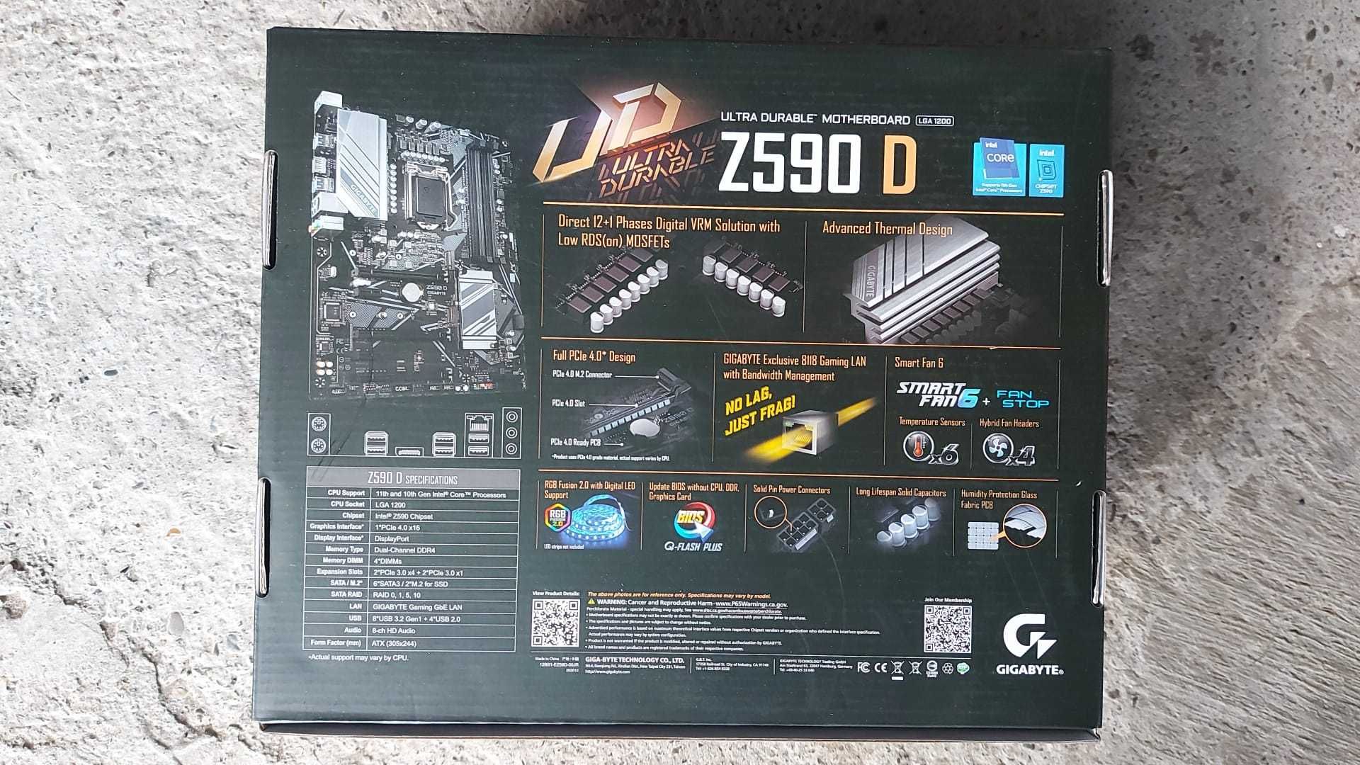 Procesor Intel Rocket Lake, Core i7 11700K + Gigabyte Z590 ,noi