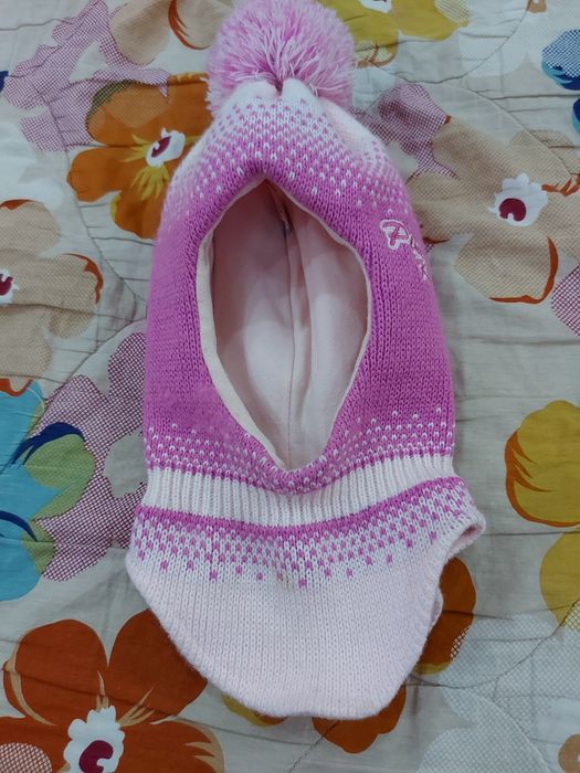 Зимняя детская теплая шапка