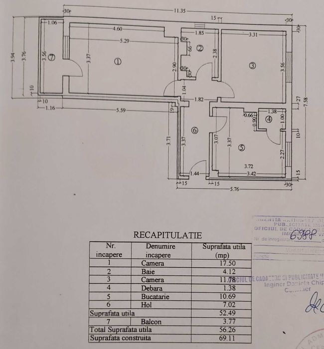 De vânzare apartament 2 camere decomandat