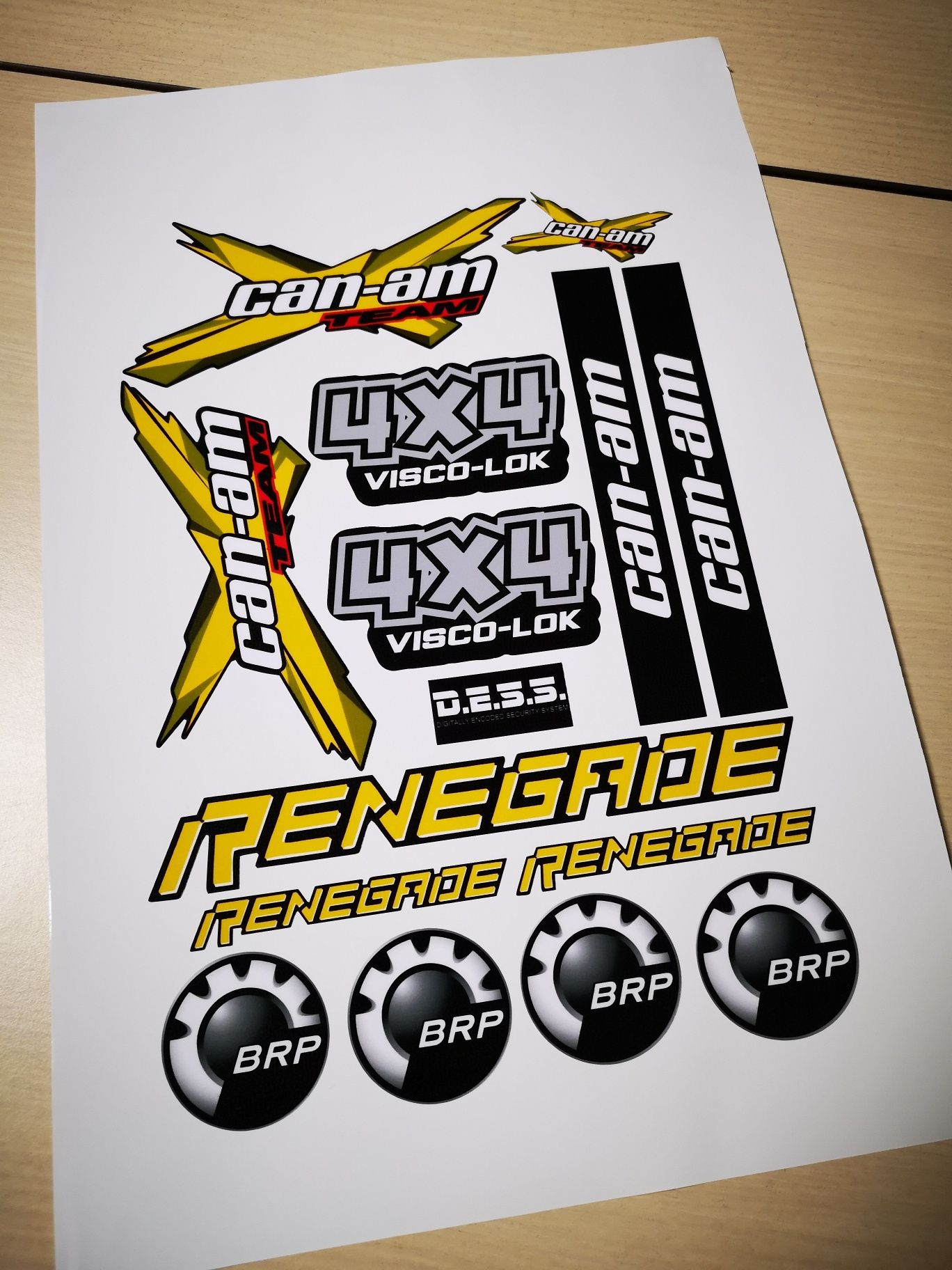 REDUCERE Stickere Can Am Outlander Renegade A3 sticker enduro ktm