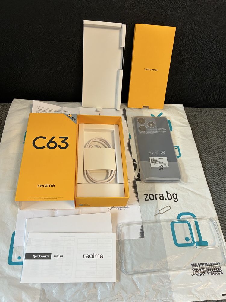ЧИСТО НОВ 256GB Realme C63 Гаранция Зора 2027г. Blue