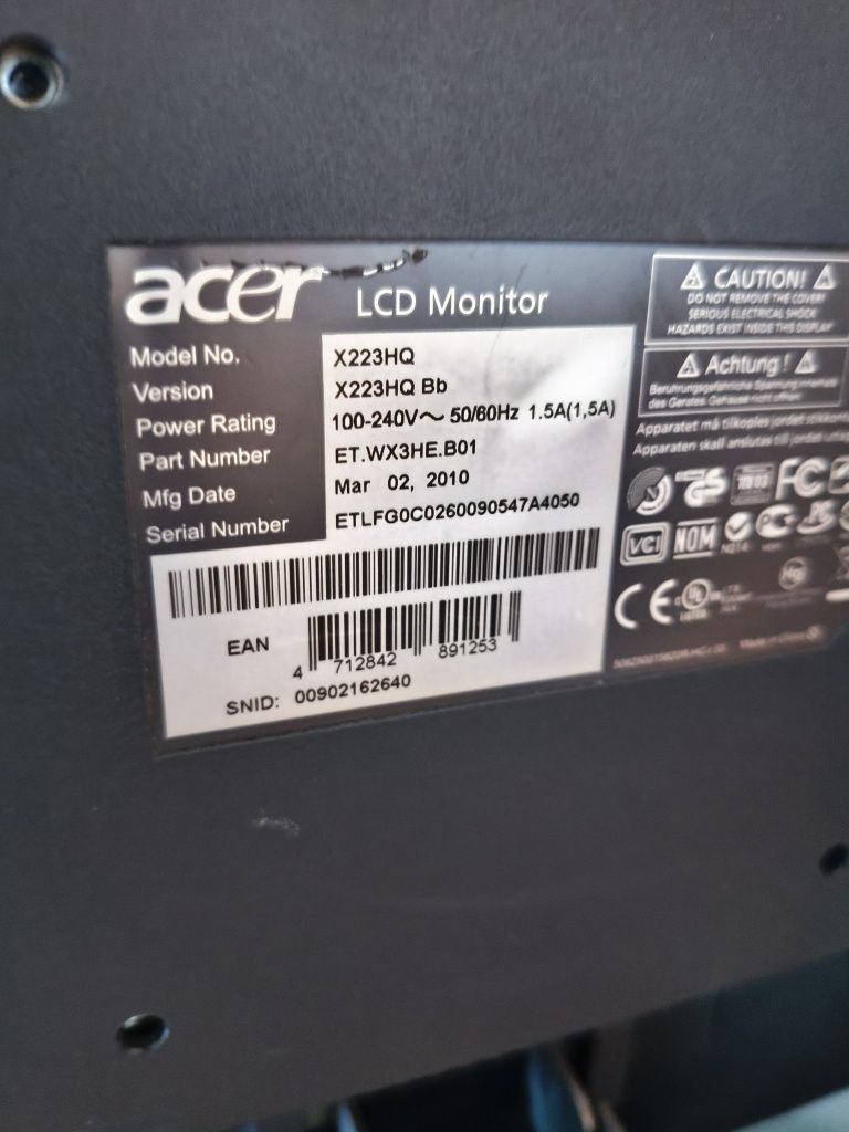 Монитор Acer X223HQ (21.5 дюйма)