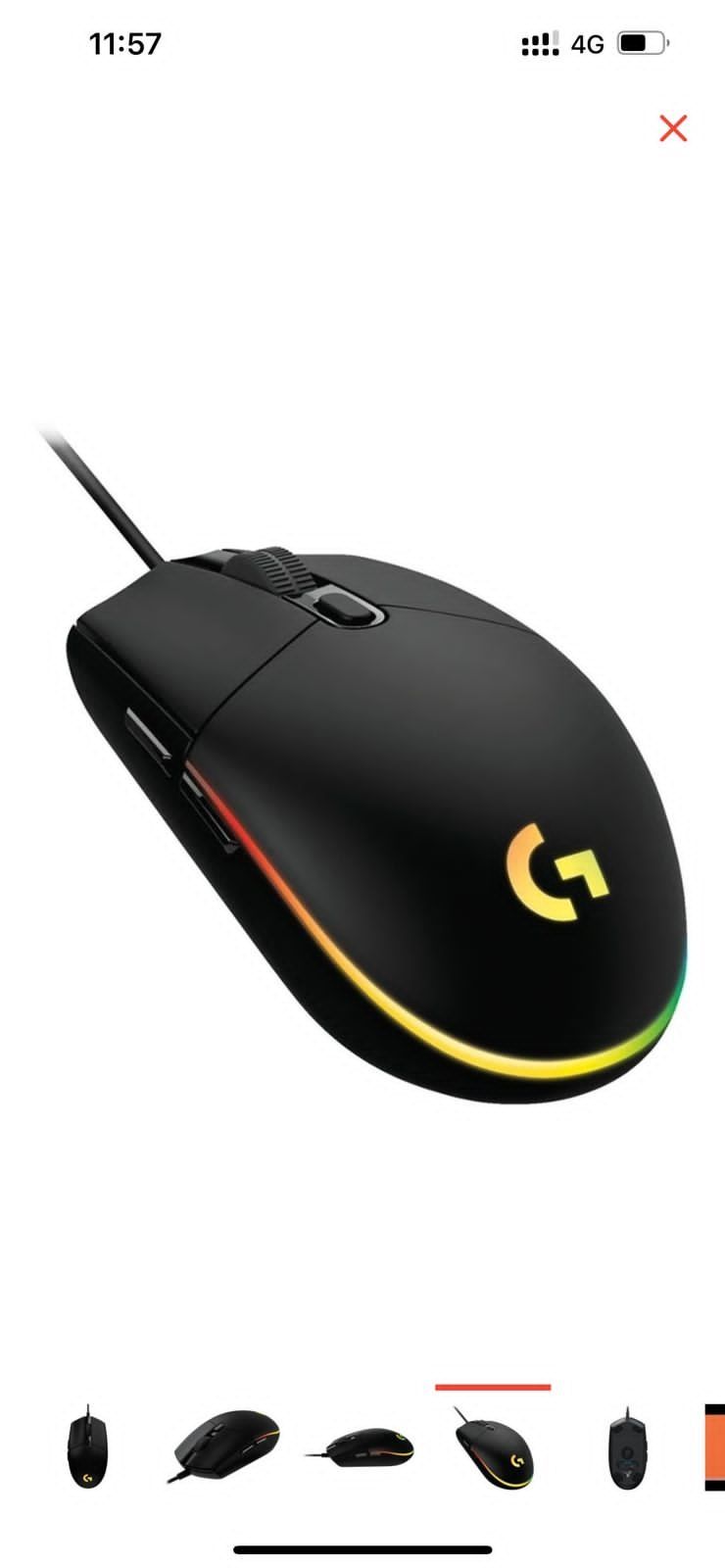 Мышь Logitech G102 Lightsync черный