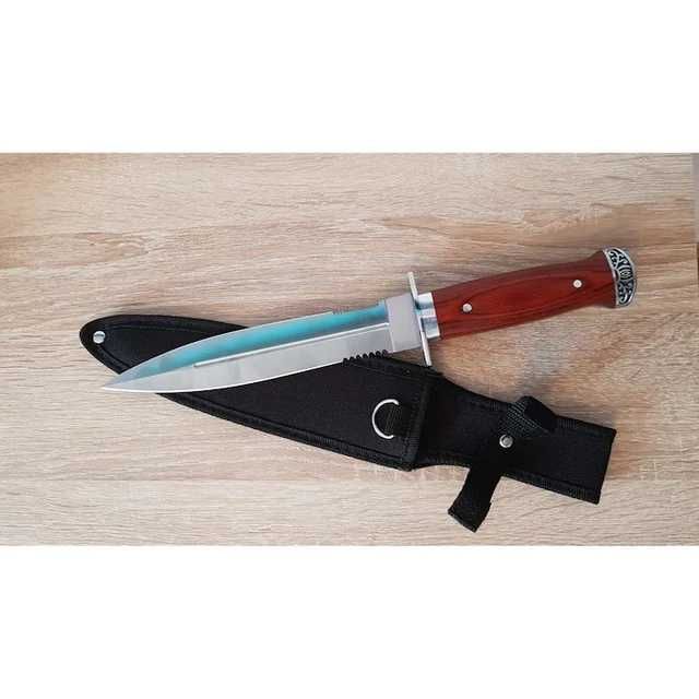 Cutit Ideal INJUNGHIAT PORCI,Vanatoare cu 2 taisuri;Otel Inox+Teaca