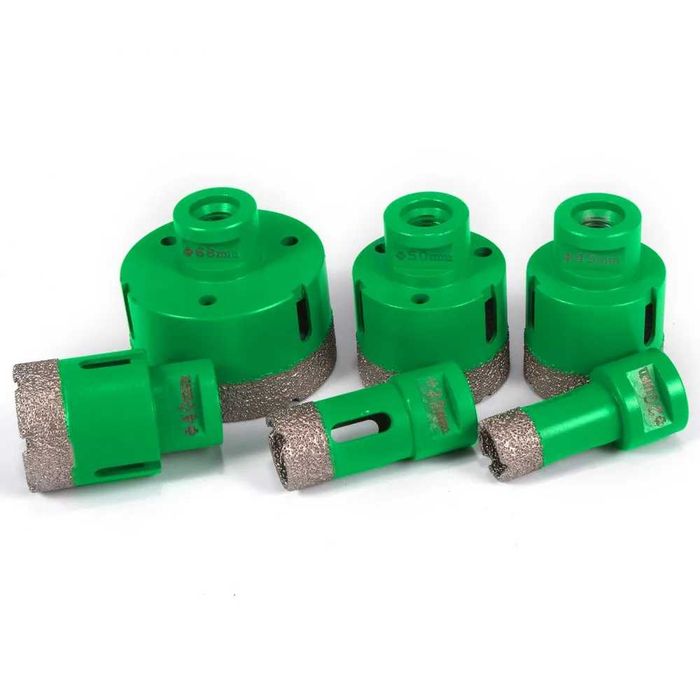 Боркорони за твърда керамика 6 броя  ПРЕМИУМ ДИАМАНТЕНО ПОКРИТИЕ