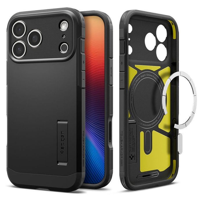 Spigen tough armor "t" mag magsafe - iphone 17 pro - черен