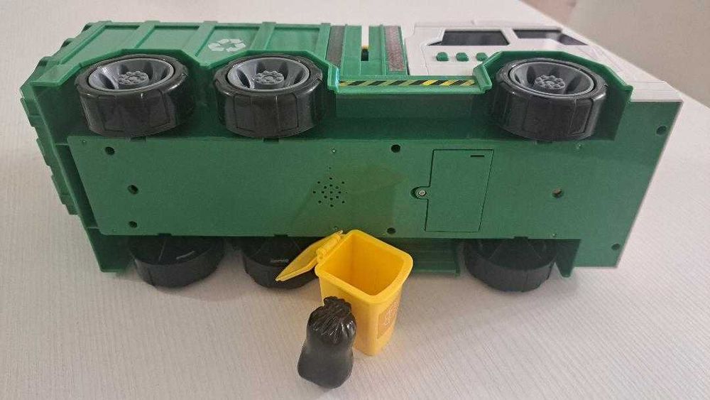 NOU- Masina gunoi MARE,40 cm/15 cm/20 cm, 6 sunete, lumini,pubela, sac