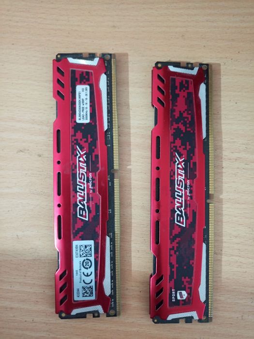 Ram ddr4 azu opertivka Ballistix 8+8 gb 3000MHz
