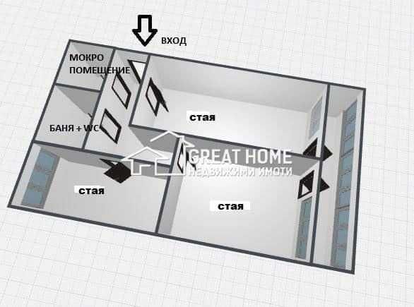 Продава се Тристаен апартамент в Търговище, Запад 2 - 82 кв.м за 902 €/кв.м - Снимка #13