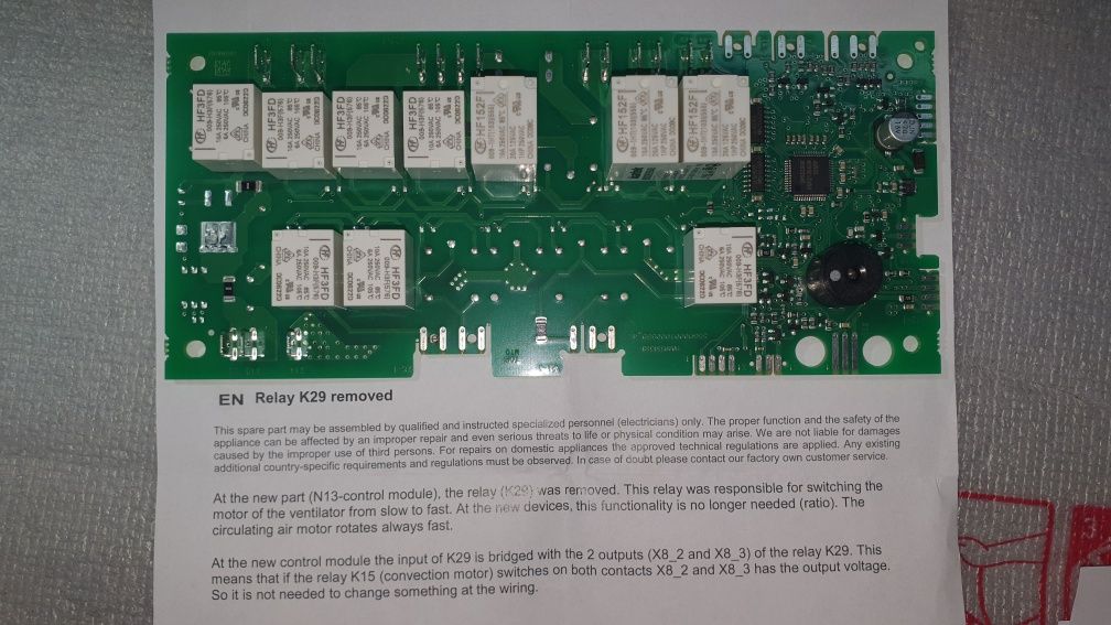 Main Board, Захранваща платка за фурни Bosch, Siemens, Neff