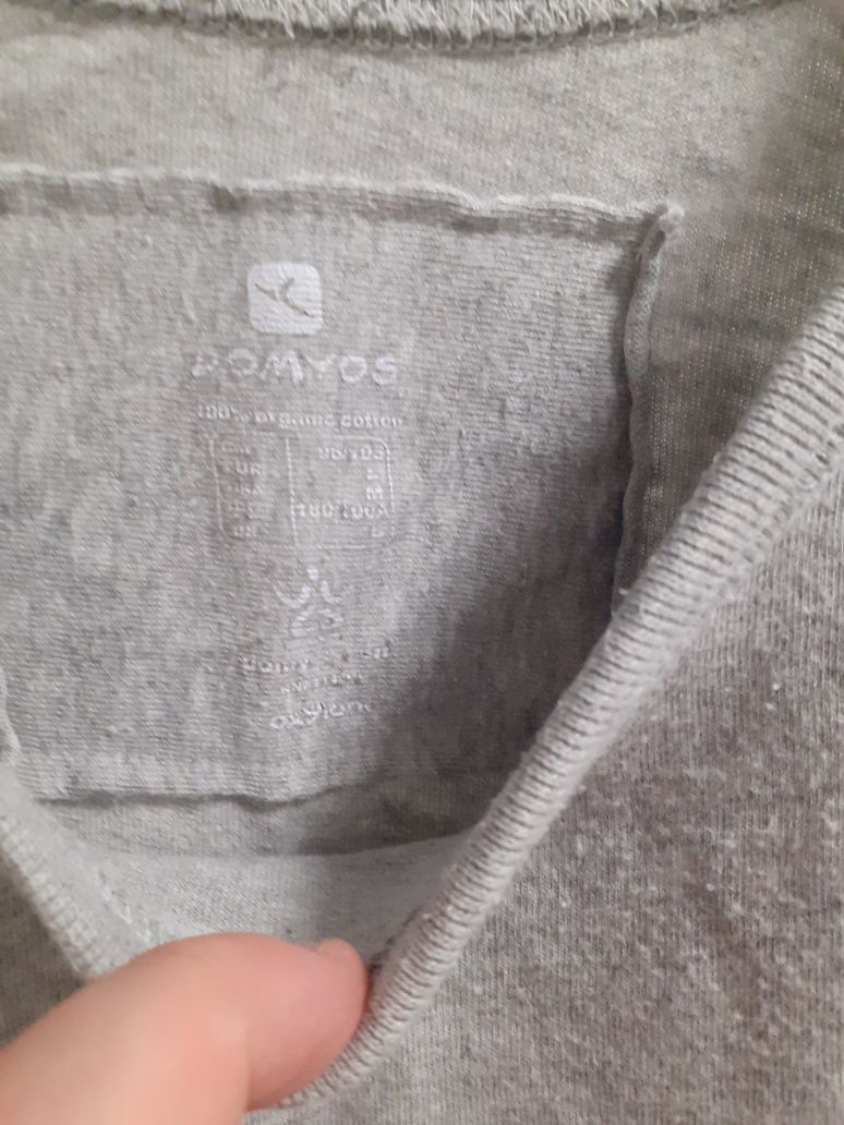 Bluza tricou, maneca lunga, Domyos Decathlon, L