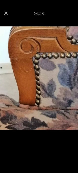 Canapea rococo lemn cires