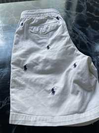 Pantaloni scurti albi Ralph Lauren,copii