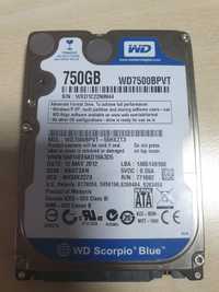 750GB WD Scorpio Blue HDD 2.5" 8MB хард диск